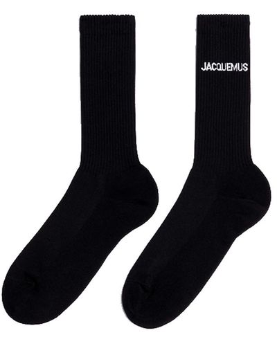 Jacquemus Les Chaussettes Socks Black In Cotton