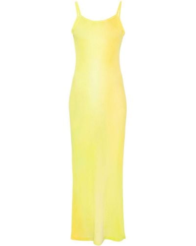 Acne Studios Slip Dress Women Yellow In Cotton