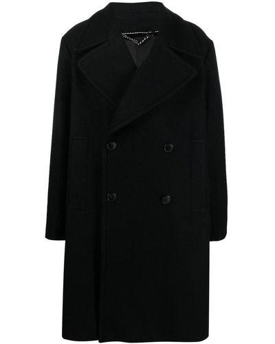 Dries Van Noten Raven Coat Black In Wool