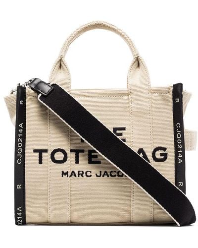 Marc Jacobs The Small Tote Bag Beige In Cotton - White