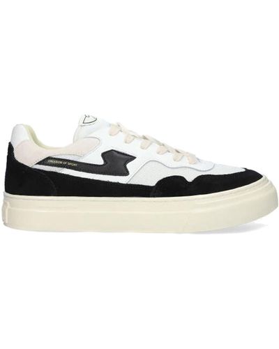 Stepney Workers Club Pearl S Strike Trainers White In Leather