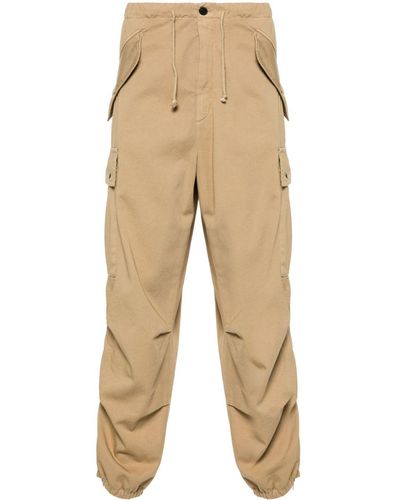 Dries Van Noten Cargo Trousers Beige In Polyester - Natural