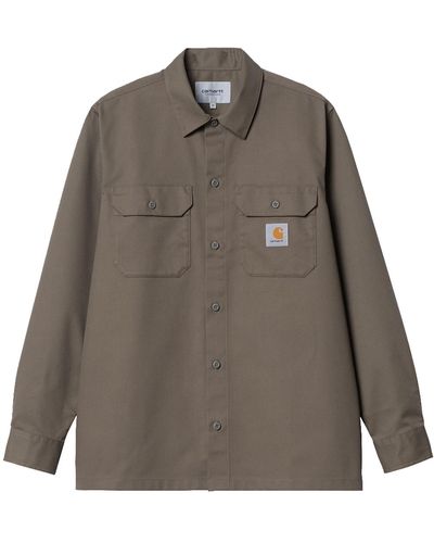 Carhartt Master Shirt Barista In Polyester - Brown