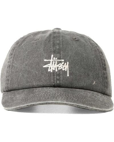 Stussy Washed Stock Cap Grey In Cotton