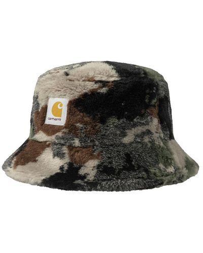 Carhartt Plains Bucket Hat Multicolour In Poliestere E Acrilico - Black