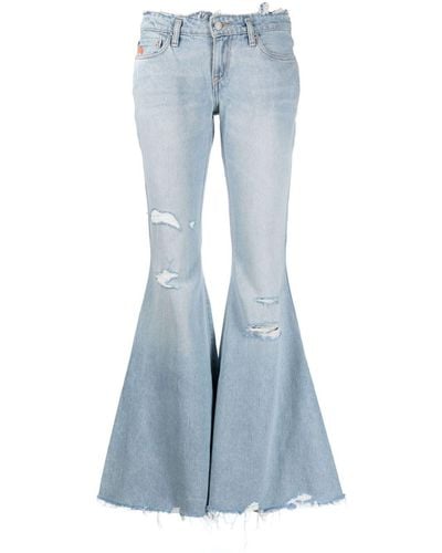 ERL X Levi's Low-rise Flared Jeans - Blue