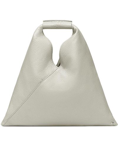 MM6 by Maison Martin Margiela Japanise Lassic Mini Bag Silver In Leather - White