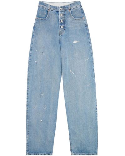 MM6 by Maison Martin Margiela Five-pocket Design Jeans Blue In Cotton