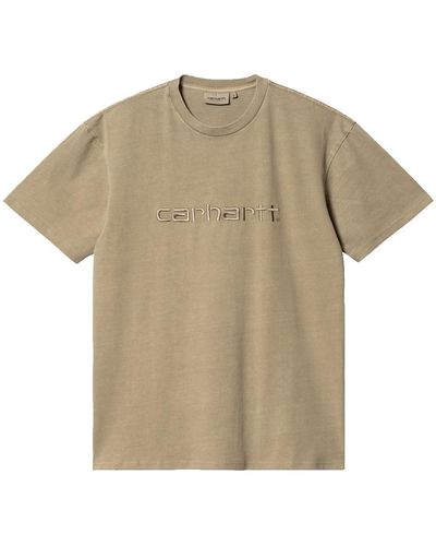 Carhartt Duster T-shirt Brown In Cotton - Natural
