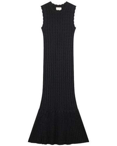 Loulou Studio Molino Long Dress Black In Knit