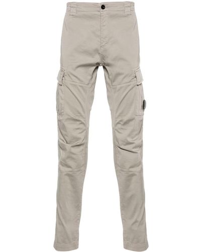 C.P. Company Ergonomic Lens Slim-fit Cargo Trousers - Grey