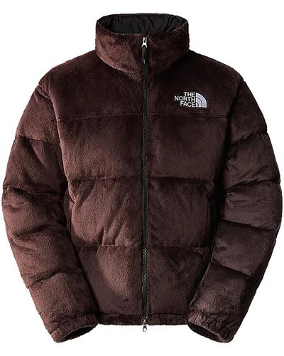 The North Face Versa Velour Nuptse Jacket Men Brown In Polyester