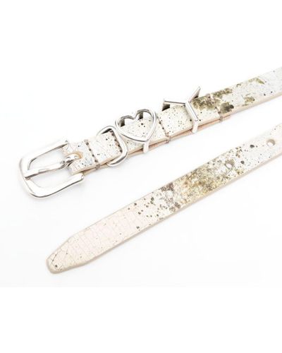 Y. Project Y Heart Belt White In Leather - Natural