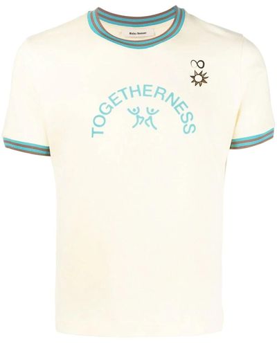 Wales Bonner 'togetherness' Tipped T-shirt - Natural