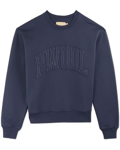 Paloma Wool Pwool Sweatshirt Navy In Cotton - Blue