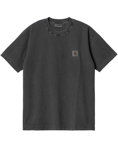 Carhartt Nelson T-shirt Men Charcoal In Cotton - Black