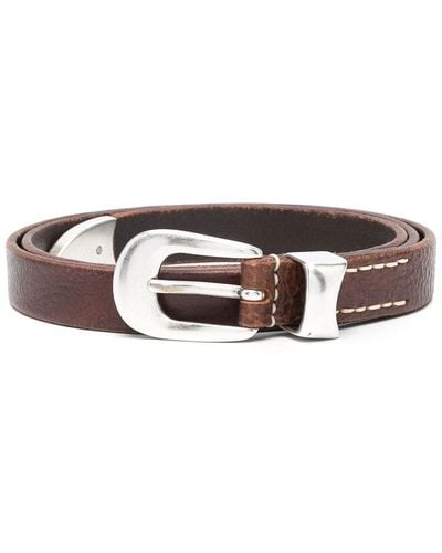 Our Legacy Western Leather Buckle Belt - Brown