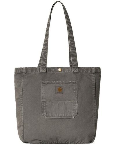 Carhartt Bayfield Tote Bag Uniex Faded Black In Cotton - Grey