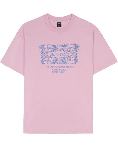 Brain Dead Understandable Enemies T-shirt Pink In Cotton