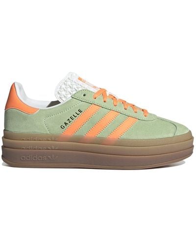 adidas Originals Gazelle Bold W Trainers Green In Leather