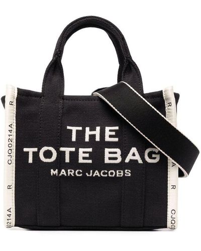 Marc Jacobs The Small Tote Bag Black In Cotton