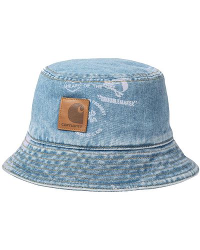Carhartt Stamp Bucket Hat Blue In Cotton