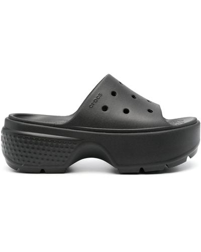 Crocs™ Stomp Platform Slides - Grey