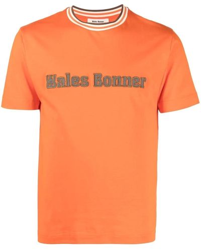 Wales Bonner Logo-embroidered Short-sleeve T-shirt - Orange
