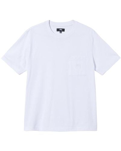 Stussy Stock Logo T-shirt White In Cotton