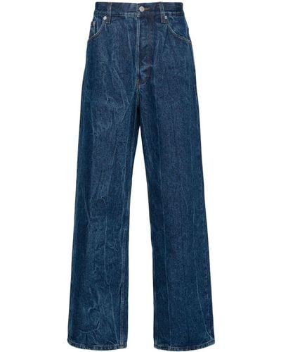 Dries Van Noten Mid-rise Straight-leg Jeans - Men's - Cotton - Blue