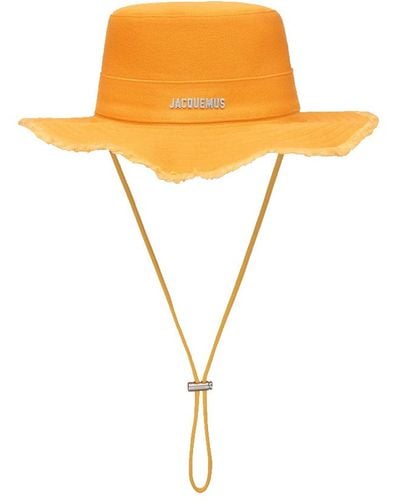 Jacquemus Le Bob Artichaut Bucket Hat Dark Orange In Cotton