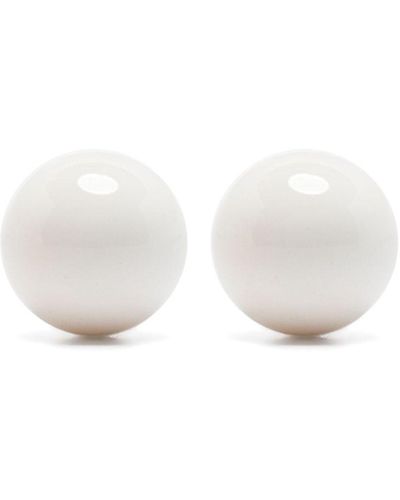 Dries Van Noten Pearl Earrings - White