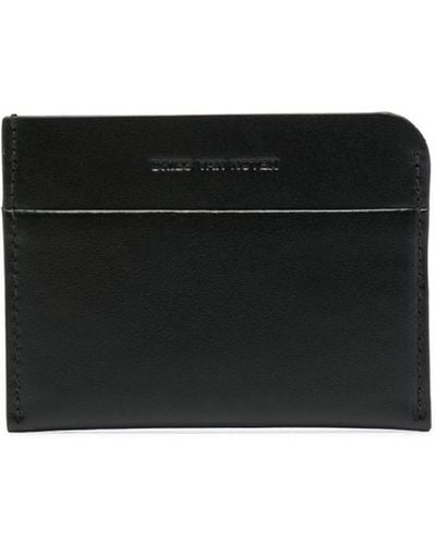 Dries Van Noten Logo Card Holder Black In Leather
