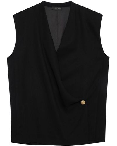 Anine Bing Venice Wrap Vest - Black