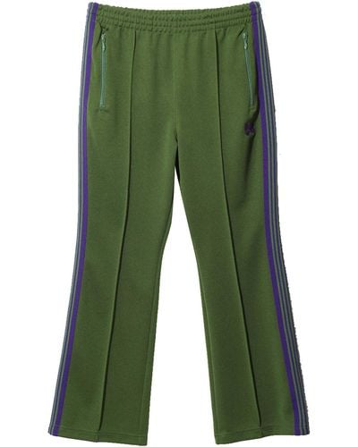 Needles Boot-cut Track Trousers Men Green In Polyester