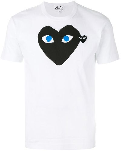 COMME DES GARÇONS PLAY Printed T-shirt White In Cotton