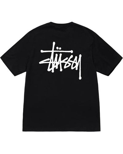 Stussy Basic T-shirt Black In Cotton
