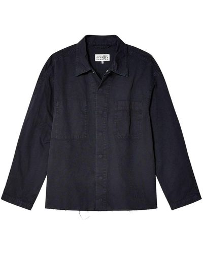 MM6 by Maison Martin Margiela Sports Jacket Men Black In Cotton - Blue
