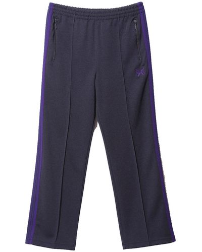 Needles Track Trousers Men Navy In Polyester - Blue