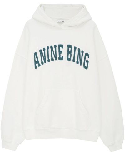 Anine Bing Harvey Organic-Cotton Hoodie - White