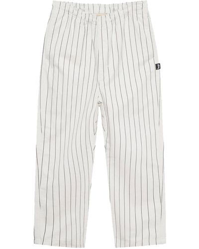 Stussy Brushed Beach Pant White In Cotton