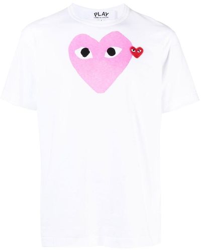 COMME DES GARÇONS PLAY Printed T-shirt Pink In Cotton