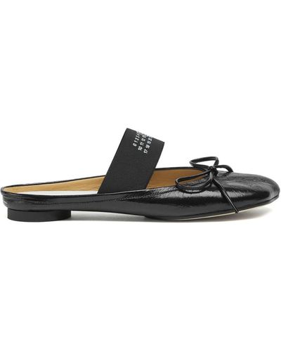 MM6 by Maison Martin Margiela Anatomic Slip-on Ballerinas Women Black In Leather