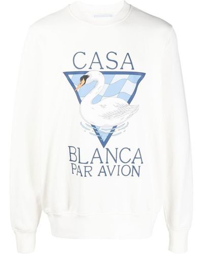 Casablancabrand Par Avion Printed Sweatshirt - Blue