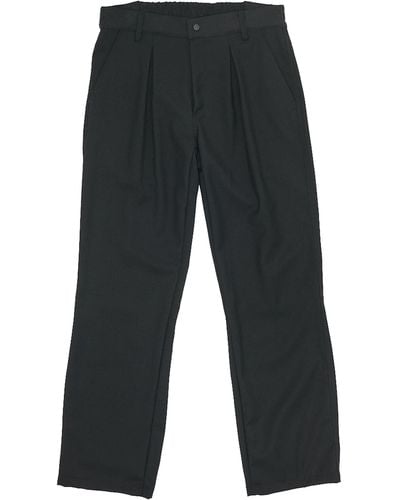 GR10K Storage Boot Trousers Men Black In Wool - Grey