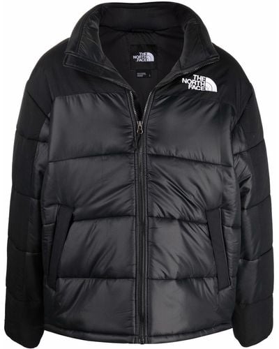 The North Face Himalayan Embroidered-logo Padded Coat - Black
