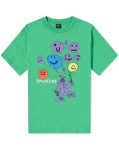 Brain Dead Balloon T-shirt Green In Cotton