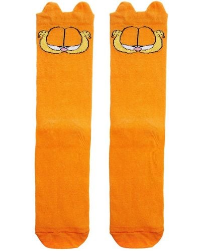Lazy Oaf Garfield Socks - Orange