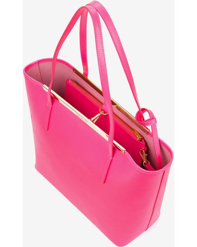 Ted Baker Sunlit Floral Crosshatch Tote Bag in Pink