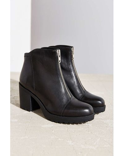 Vagabond Shoemakers Front Zip Grace Ankle Boot - Black